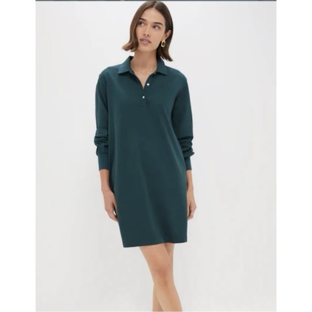 NWT Tuckernuck June Bug Pique Frances Polo Long Sleeve Shirt Dress Women's XL - Picture 2 of 12